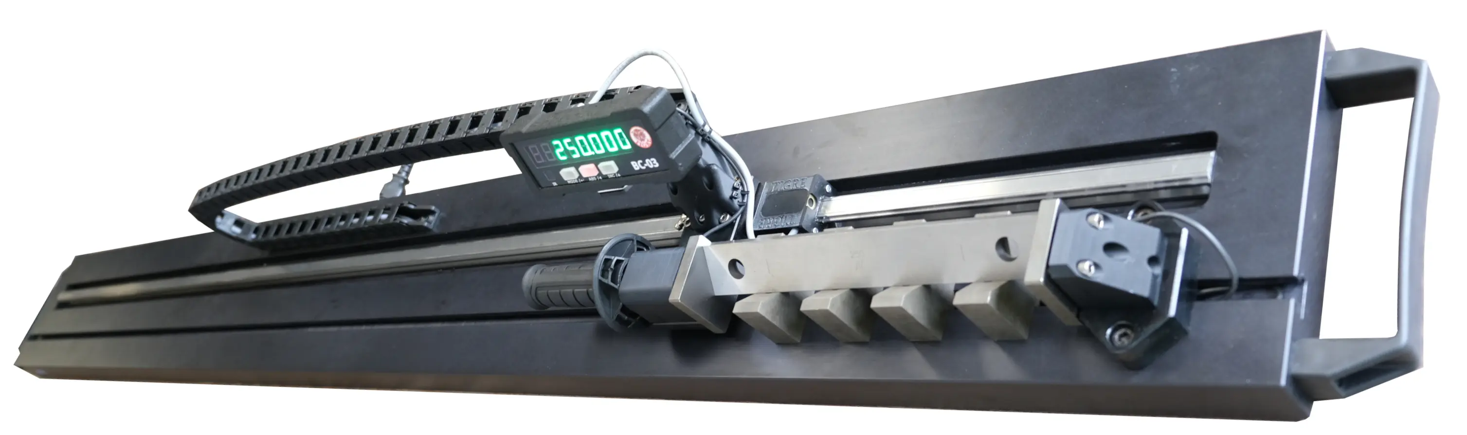 Längenprüfvorrichtung Gesamtansicht Längenprüfvorrichtung Gesamtansicht